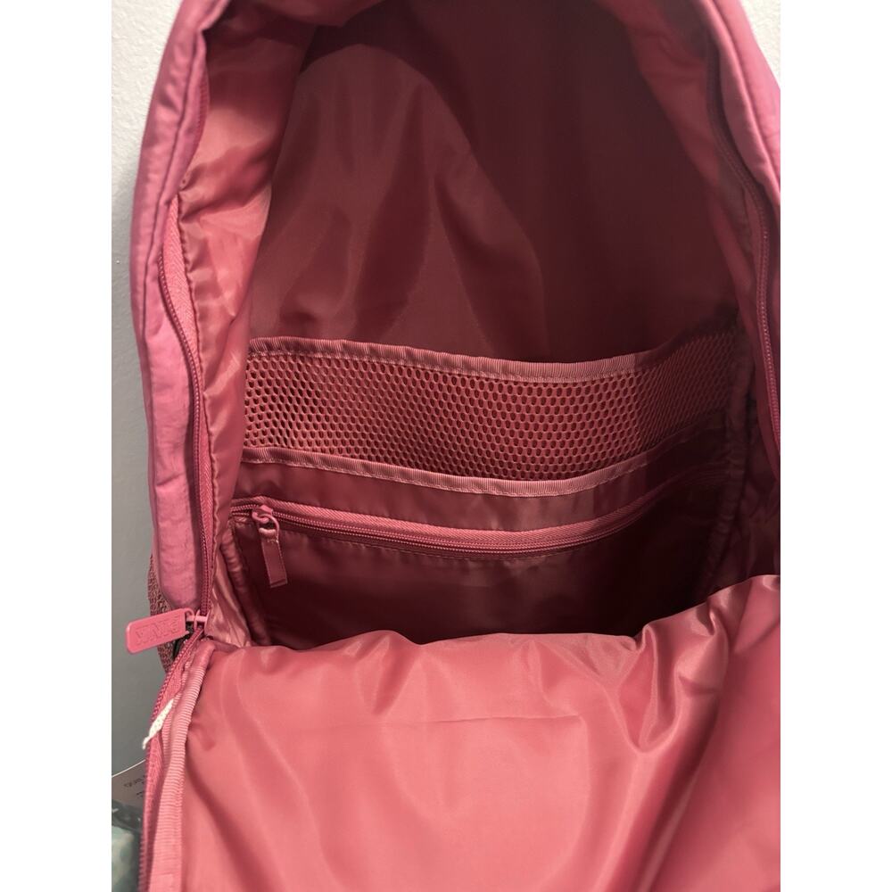 Victoria's Secret PINK Quilted Puffer Backpack Bag Dark Pink Magenta Logo NWT - Picture 5 of 6